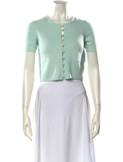 Pre-owned Naadam Silk Crew Neck Sweater In Green