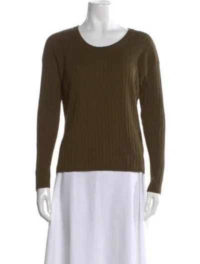 Pre-owned Naadam Silk Crew Neck Sweater In Green