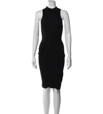 Pre-owned Naadam Silk Knee-length Dress In Black