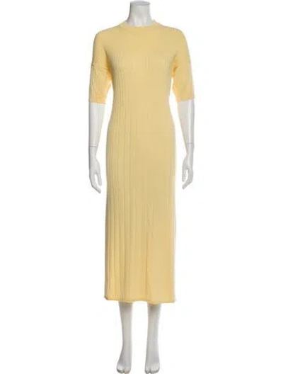Pre-owned Naadam Silk Long Dress In Green