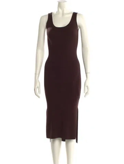 Pre-owned Naadam Silk Midi Length Dress In Brown