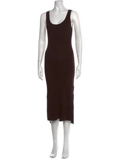 Pre-owned Naadam Silk Midi Length Dress In Brown