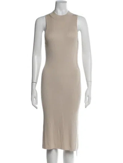 Pre-owned Naadam Silk Midi Length Dress In Neutral