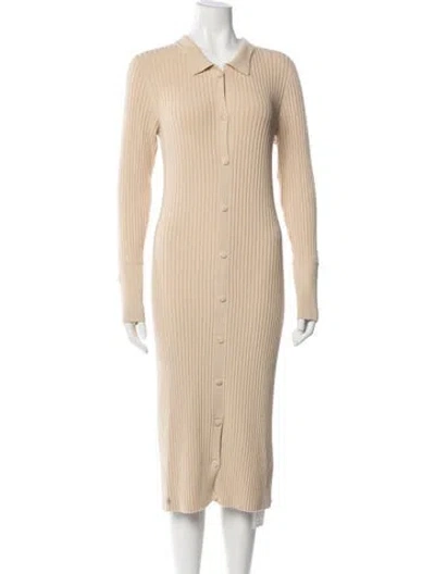 Pre-owned Naadam Silk Midi Length Dress In Neutral