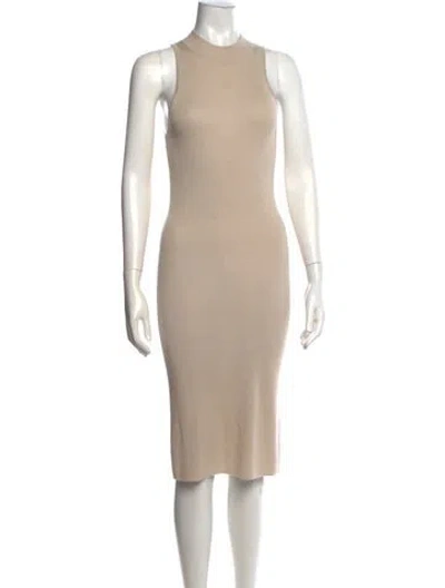 Pre-owned Naadam Silk Midi Length Dress In Neutral