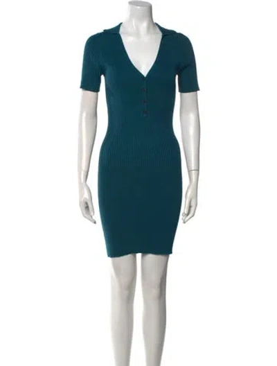 Pre-owned Naadam Silk Mini Dress W/ Tags In Blue