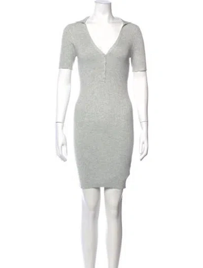 Pre-owned Naadam Silk Mini Dress W/ Tags In Gray