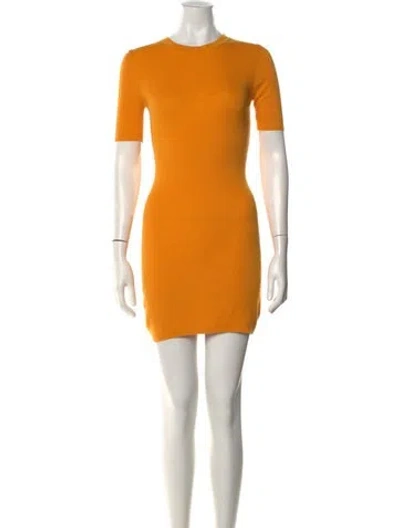 Pre-owned Naadam Silk Mini Dress In Yellow