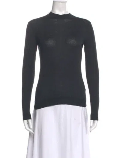 Pre-owned Naadam Silk Mock Neck Sweater In Gray