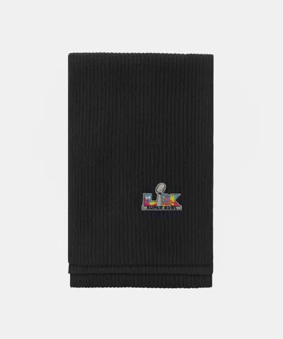 Naadam Super Bowl Lx Cashmere Ribbed Scarf In Black