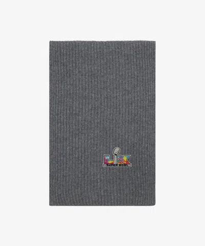 Naadam Super Bowl Lx Cashmere Ribbed Scarf In Gray
