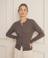 Naadam Super Fine Cashmere Classic Cardigan In Brown