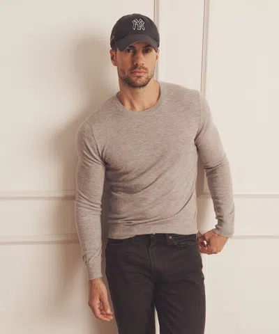 Naadam Super Fine Cashmere Long Sleeve Crewneck In Brown