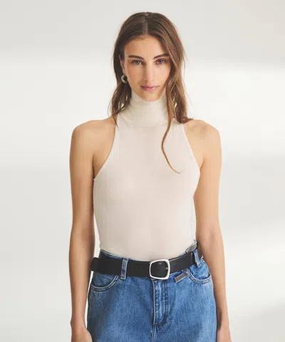 Naadam Super Fine Cashmere Sleeveless Turtleneck In Neutral