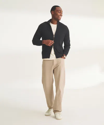 Naadam Super Fine Cashmere Zip Up In Black