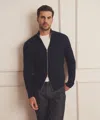 Naadam Super Fine Cashmere Zip Up In Blue