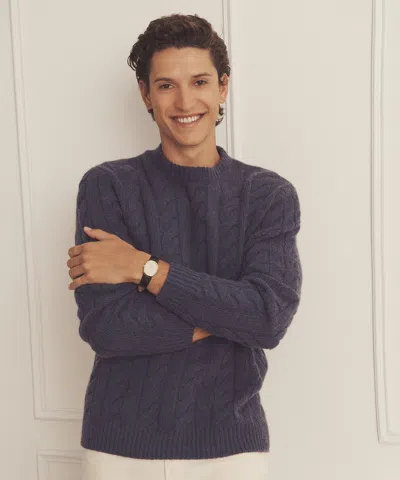 Naadam Super Luxe Cashmere Cable Crewneck In Gray