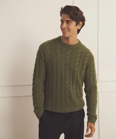 Naadam Super Luxe Cashmere Cable Crewneck In Green