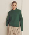 Naadam Super Luxe Cashmere Mockneck Sweater In Emerald