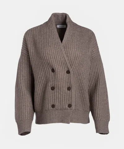 Naadam Super Luxe Cashmino Fisherman Double Breasted Jacket In Timber