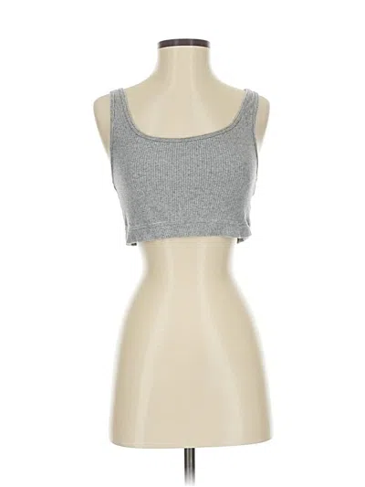 Pre-owned Naadam Tank Top Gray Strapless Neckline Tops