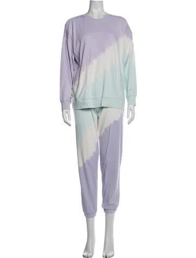 Pre-owned Naadam Tie-dye Print Set In Blue