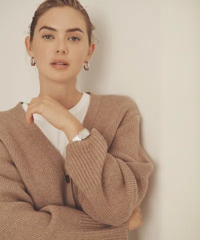 Naadam Ultra Luxe Cashmere Slim Cardigan In Brown