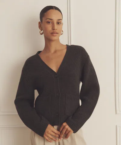 Naadam Ultra Luxe Cashmere Slim Cardigan In Gray