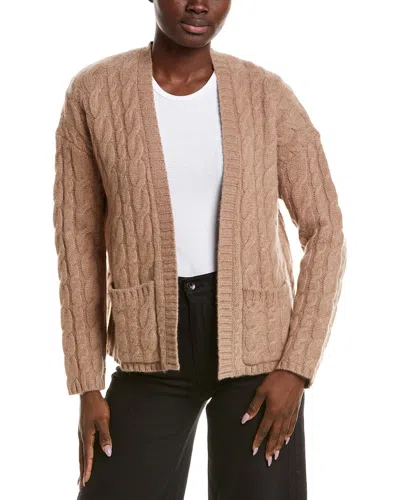 Naadam Ultra Luxe Wool & Cashmere-blend Open Cable Cardigan In Brown