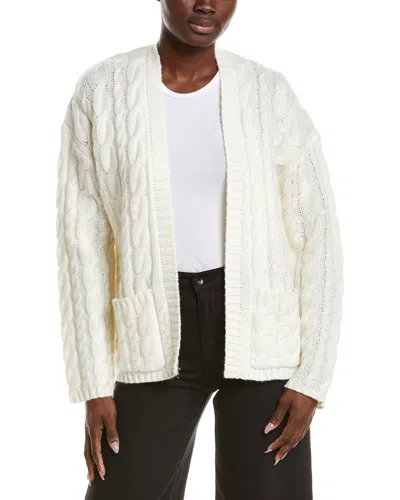 Naadam Ultra Luxe Wool & Cashmere-blend Open Cable Cardigan In White