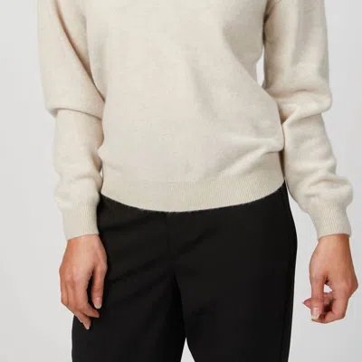 Naadam V Neck Polo Sweater In Black