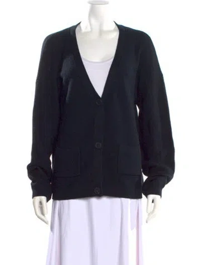 Pre-owned Naadam V-neck Sweater In Black