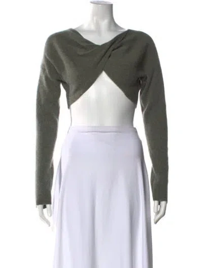 Pre-owned Naadam V-neck Sweater In Gray