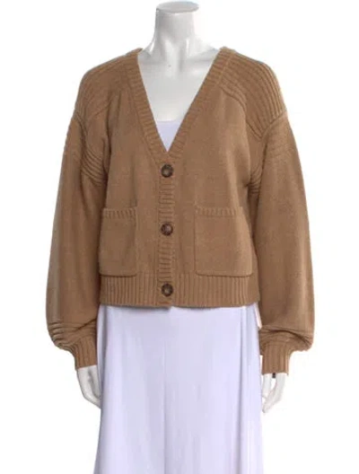 Pre-owned Naadam V-neck Sweater In Neutral