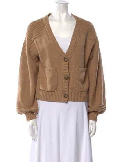 Pre-owned Naadam V-neck Sweater In Neutral
