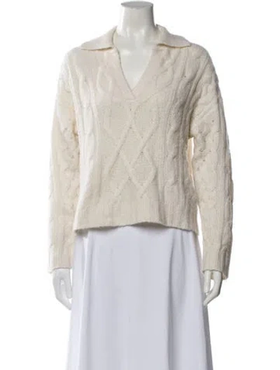 Pre-owned Naadam V-neck Sweater In Neutral