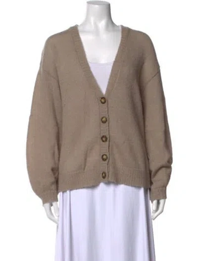 Pre-owned Naadam V-neck Sweater In Neutral