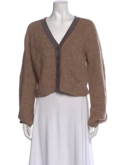 Pre-owned Naadam V-neck Sweater In Neutrals