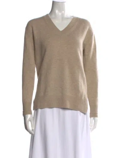 Pre-owned Naadam V-neck Sweater In Neutrals