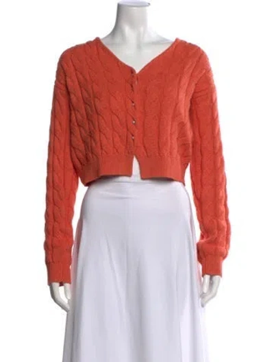 Pre-owned Naadam V-neck Sweater In Orange
