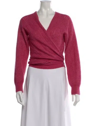 Pre-owned Naadam V-neck Sweater In Pink