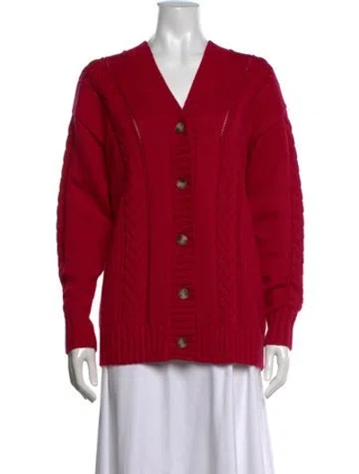 Pre-owned Naadam V-neck Sweater In Red