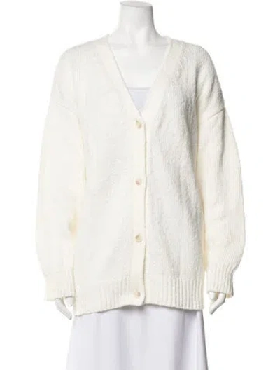 Pre-owned Naadam V-neck Sweater W/ Tags In Neutrals