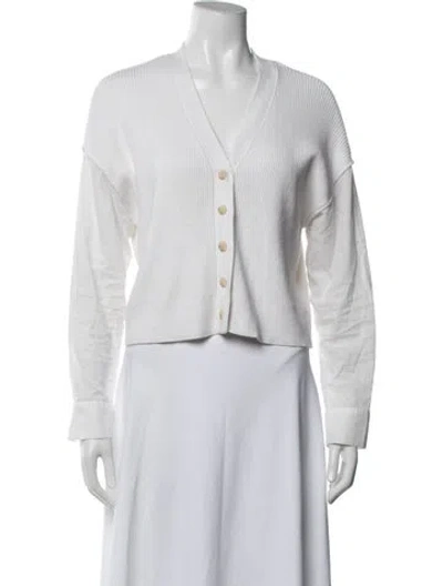 Pre-owned Naadam V-neck Sweater In White