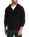 Naadam Waffle Stitch Wool & Cashmere-blend Henley Hoodie In Blue