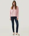 Naadam Women's Cashmere Pointelle Long Sleeves Sweater In Pink