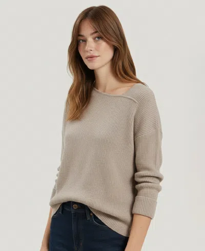 Naadam Women's Fitted Asymmetrical Sweater In Brown