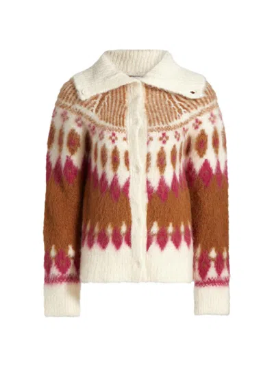 Naadam Women's Luxe Brushed Alpaca Wool Blend Reversible Cardigan In Pink
