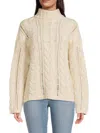 Naadam Women's Statement Turtleneck Wool Blend Sweater In Dusty Oatmeal