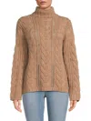 Naadam Women's Statement Turtleneck Wool Blend Sweater In Tan